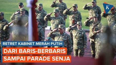 Hari Pertama Retret Kabinet: Pagi Mulai Baris-berbaris, Sore Lanjut Parade Senja