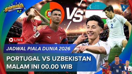 Jadwal Siaran Langsung Portugal Vs Uzbekistan Piala Dunia 2026, Rabu 24 Juni Pukul 00.00 WIB 