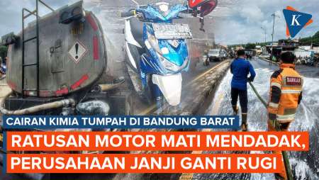 Cairan Kimia Tumpah di Bandung Barat Bikin Ratusan Motor Mati Mesin, Perusahaan Janji Ganti Rugi