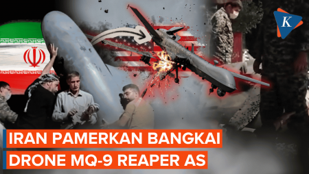 Iran Pamerkan Bangkai Drone MQ-9 Reaper AS Yang Diklaim Ditembak Jatuh