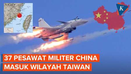 Diserbu! 37 Pesawat Militer China Dilaporkan Memasuki Wilayah Taiwan 