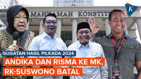 Beda Sikap soal Hasil Pilkada 2024: Andika-Hendi dan Risma-Gus Hans Gugat ke MK, RK-Suswono Batal