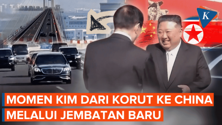 Detik-detik Mobil Kepresidenan Kim Jong Un Lintasi Jembatan Baru, Kunjungi China Jalur Darat