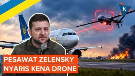 Pesawat Zelensky Nyaris Dihantam Serangan Drone