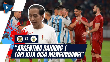 Jokowi Puji Kerja Keras Timnas Indonesia yang Berupaya Imbangi Argentina