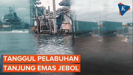 Tanggul Pelabuhan Tanjung Emas Semarang Jebol