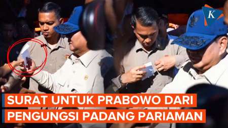 Prabowo Terima Surat Dari Pengungsi Banjir Padang Pariaman, Apa Isinya?