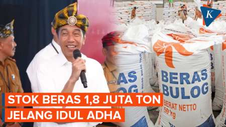 Jokowi Pastikan Stok Beras Capai 1,8 Juta Ton Jelang Idul Adha