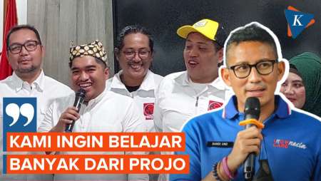 Ingin Jadikan Sandiaga Uno RI 1, Relawan Sambangi Markas Projo…