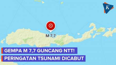 Gempa M 7,7 Guncang NTT, BMKG Cabut Peringatan Tsunami