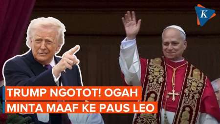 Trump Tolak Minta Maaf Ke Paus Leo Usai "Adu" Narasi Soal Perang