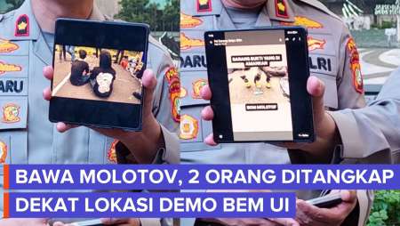 Bawa Bom Molotov, 2 Orang Diduga Penyusup Demo Mahasiswa UI Ditangkap Polisi