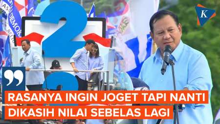 Prabowo: Rasanya Ingin Joget, tapi Nanti Dikasih Nilai Sebelas Lagi