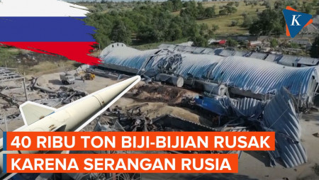 Hampir 40.000 Ton Biji-bijian Rusak Akibat Serangan Rusia