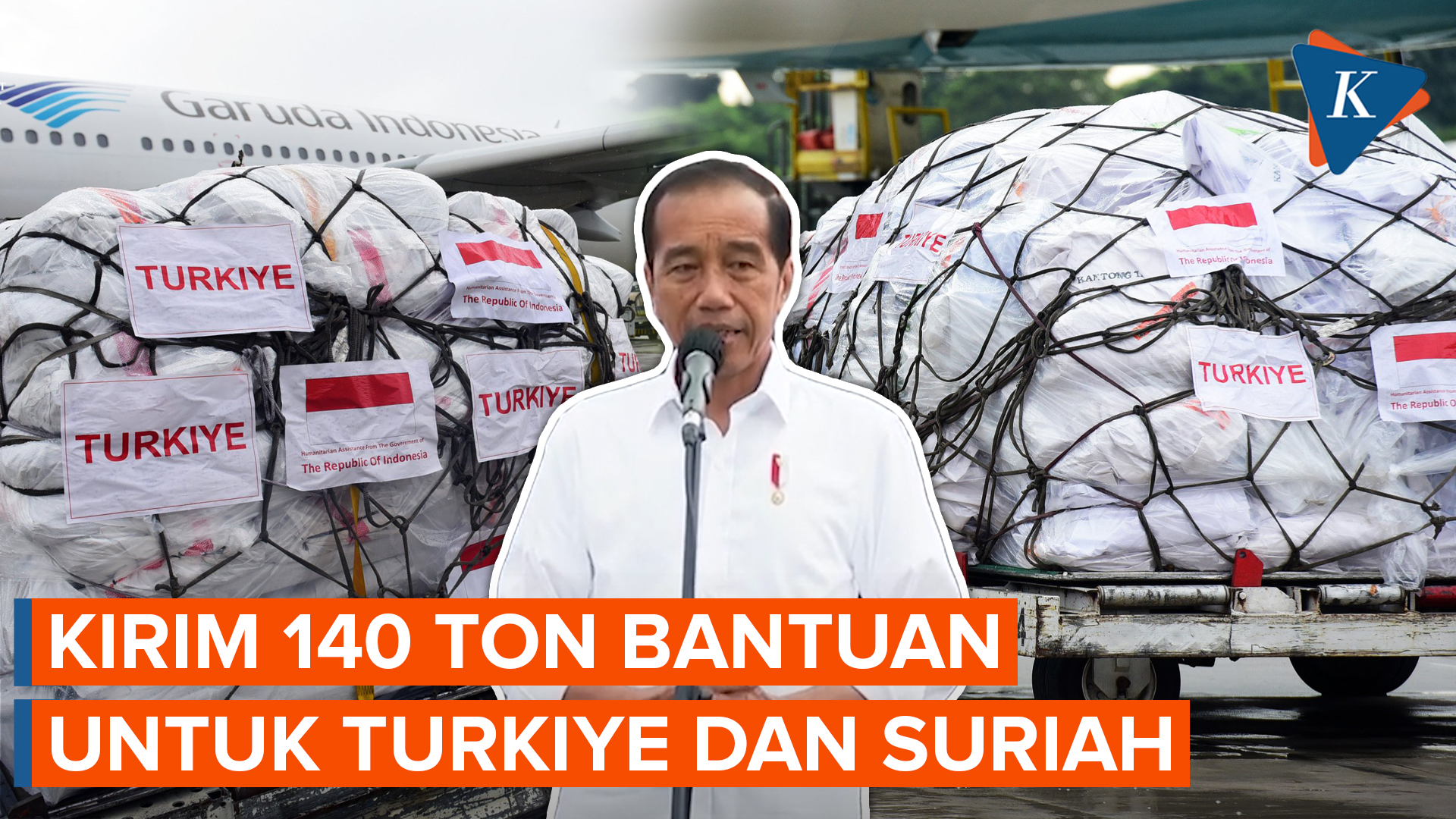 Jokowi Lepas Pengiriman 140 Ton Bantuan untuk Turkiye dan Suriah
