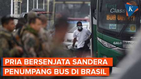 Pria Bersenjata Bajak Bus di Brasil, Dua Orang Kena Tembak