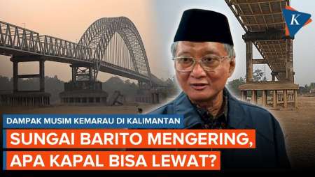 Viral Sungai Barito Kalimantan "Kering Kerontang", Menteri PU: Kapal Bisa Lewat