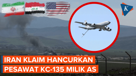 Iran Klaim Unit Proksinya Tembak Jatuh Pesawat Bahan Bakar AS di Irak