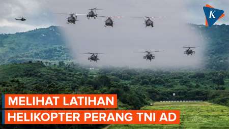 Momen Helikopter Perang TNI AD Gelar Latihan di Pegunungan Sanghyang Cipatat