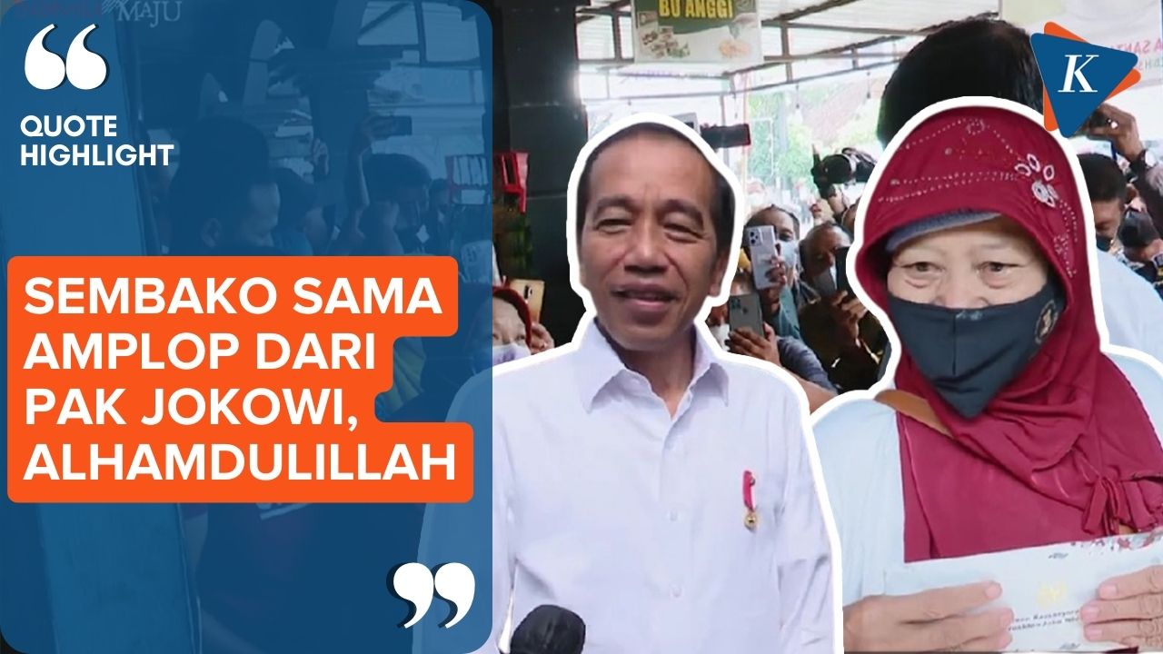 Dapat Sembako dan “Amplop” dari Jokowi, Pedagang Pasar Gembira