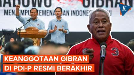 Keanggotaan Gibran di PDI-P Telah Berakhir Usai Daftar Jadi Cawapres Prabowo