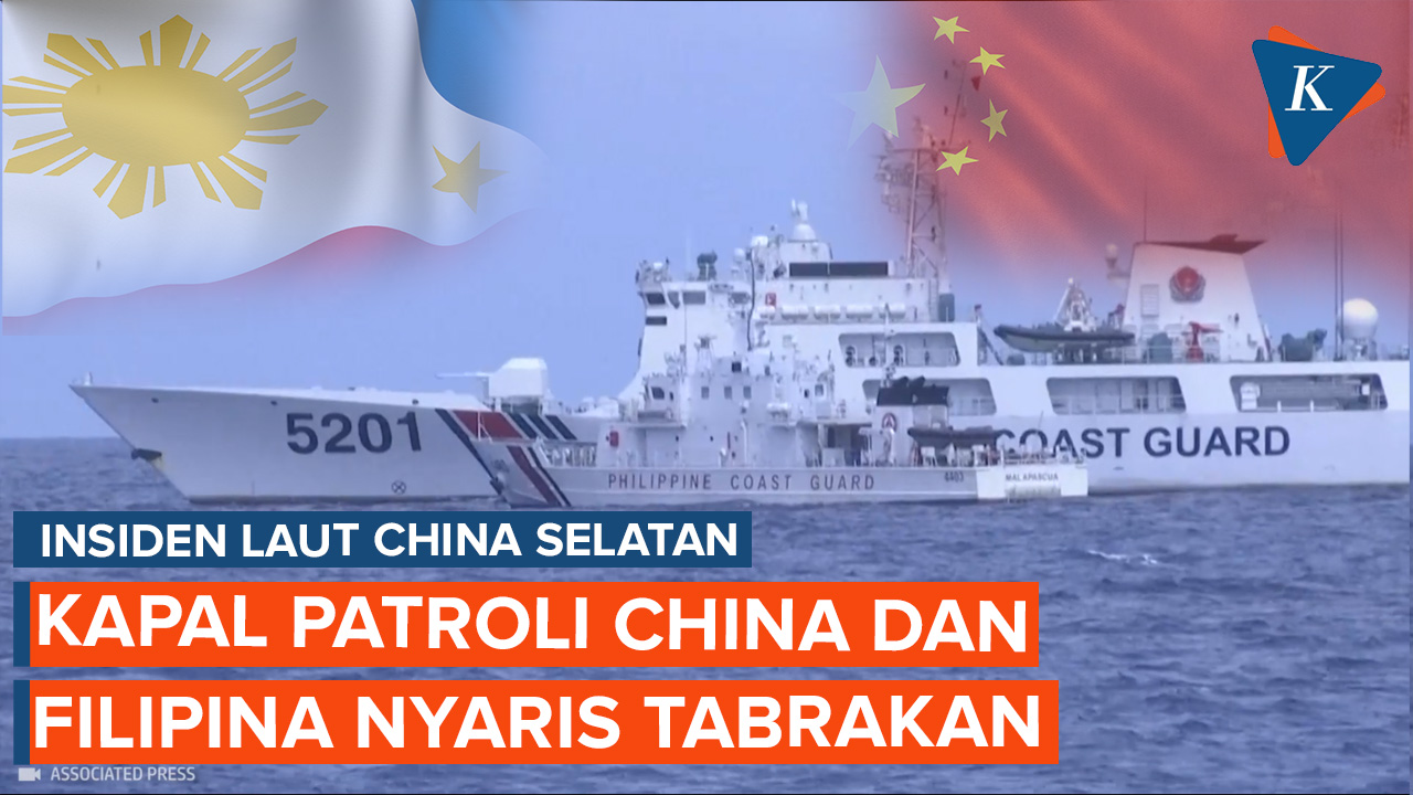 Tensi Tinggi Laut China Selatan, Kapal Patroli China dan Filipina Nyaris Tabrakan
