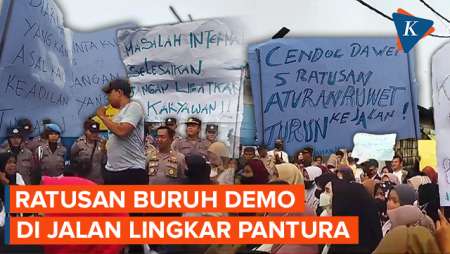 Pabrik Ditutup Sepihak dan Asetnya Dijual, Ratusan Buruh Demo di Pantura