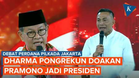 Momen Dharma Pongrekun Doakan Pramono Anung Jadi Presiden dalam Debat Pilkada Jakarta