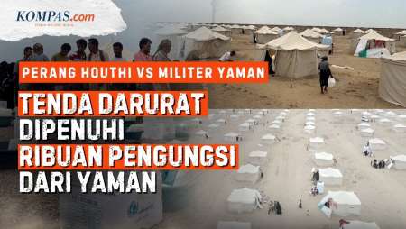 Potret Tenda-tenda Pengungsi Imbas Perang Houthi Vs Saudi-Yaman