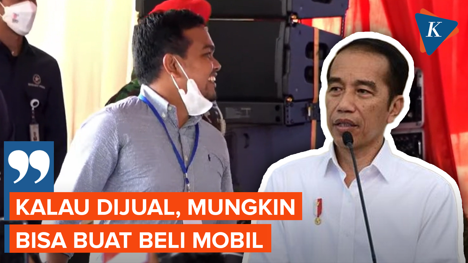 Hadiri Penyerahan Kredit Usaha Rakyat 2023, Jokowi Beri Sepeda ke Pedagang Pupuk