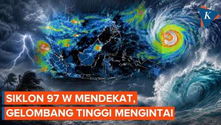 BMKG Temukan Bibit Siklon 97W, Gelombang Laut Indonesia Berpotensi Naik