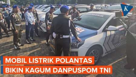 Momen Danpuspom TNI Melirik Mobil Listrik Polantas