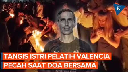 Tangis Istri Pelatih Valencia Saat 1.000 Lilin Dinyalakan