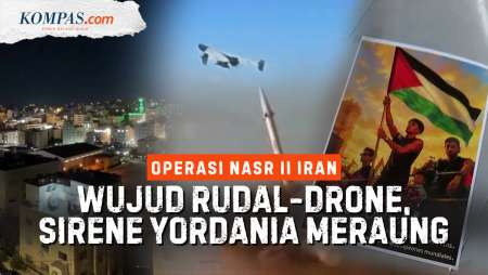 Wujud Rudal-Drone Iran Dalam Operasi "Nasr II", Sirene Yordania Meraung-raung