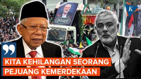 Berduka atas Wafatnya Ismail Haniyeh, Ma'ruf Amin: Kita Kehilangan Pejuang Kemerdekaan Palestina