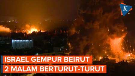 Detik-detik Israel Kembali Menggempur Beirut Dini Hari Tadi