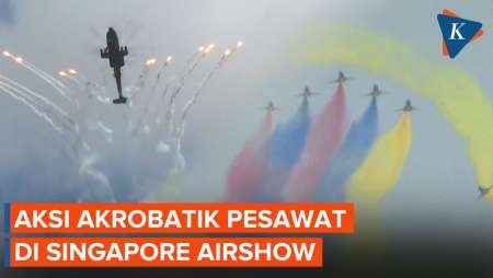 Aksi Akrobatik Pesawat AU Berbagai Negara Di Langit Singapura, Dari China Hingga Indonesia
