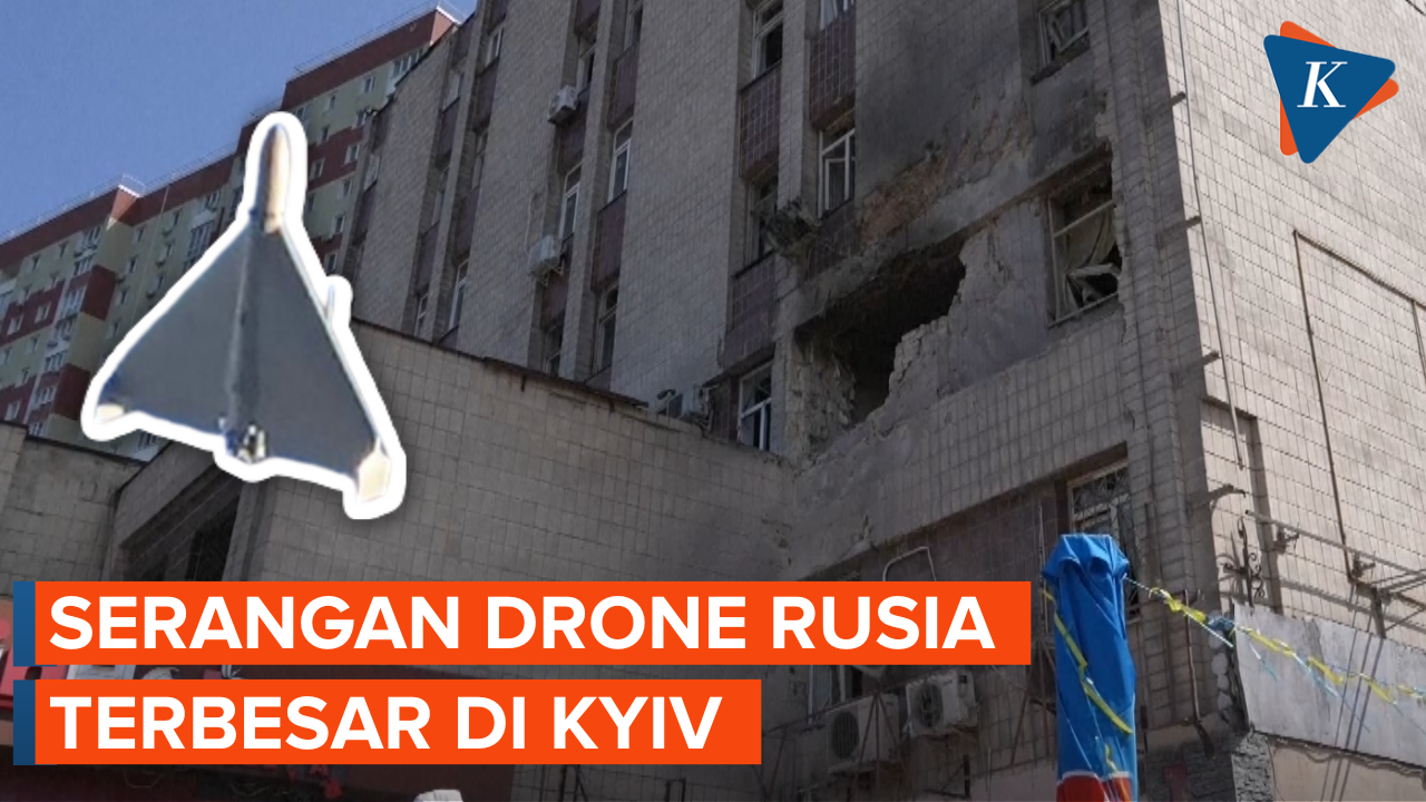 Rusia Luncurkan Serangan Drone Terbesar di Kyiv