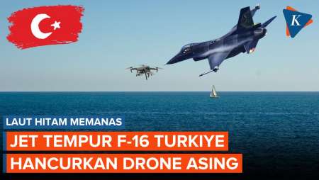 Laut Hitam Memanas, Jet Tempur F-16 Turkiye Tembak Jatuh Drone Asing