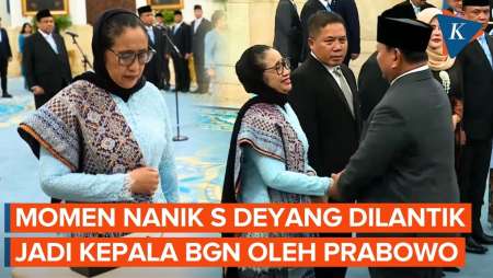 Ekspresi Nanik S Deyang di Depan Prabowo Usai Dilantik Jadi Kepala BGN