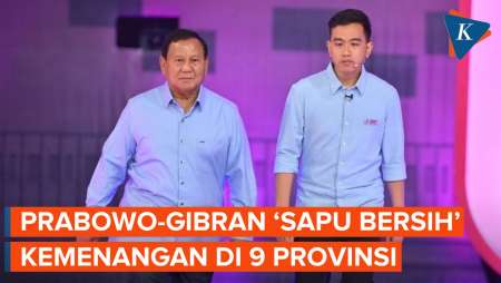 Rekapitulasi 9 Provinsi Selesai, Prabowo-Gibran “Sapu Bersih” Kemenangan