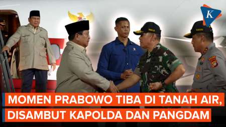 Momen Prabowo Tiba di Tanah Air Usai Kunjungan ke India dan Malaysia