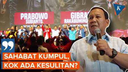 Tak Khawatir Koalisi Makin Gemuk, Prabowo: Sahabat Kumpul, Kok Ada Kesulitan?