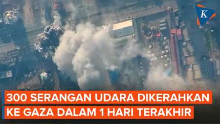 Detik-detik Bangunan dan Rumah di Gaza Hancur karena 300 Serangan Udara Israel