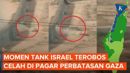 Tank Israel di Perbatasan Gaza Lewati Pagar Pembatas lewat Celah yang Ada