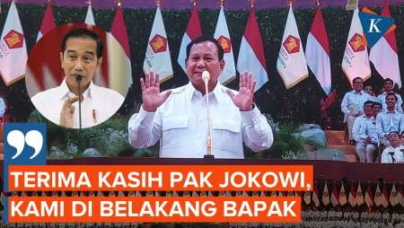 Ucapkan Terima Kasih ke Jokowi, Prabowo Subianto: Kami di Belakang Bapak