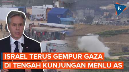 Israel Lanjutkan Serangan ke Gaza di Tengah Safari Menlu AS