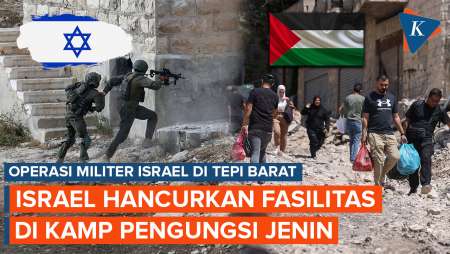 Israel Hancurkan Infrastruktur Sipil di Kamp Pengungsi Jenin Tepi Barat Palestina