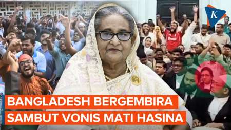 Potret Suka Cita Bangladesh Sambut Vonis Mati Eks PM Sheikh Hasina