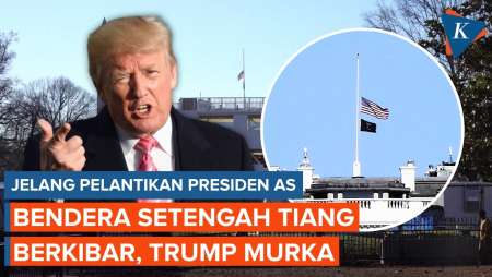 Bendera Setengah Tiang Berkibar di Hari Pelantikannya, Donald Trump Berang